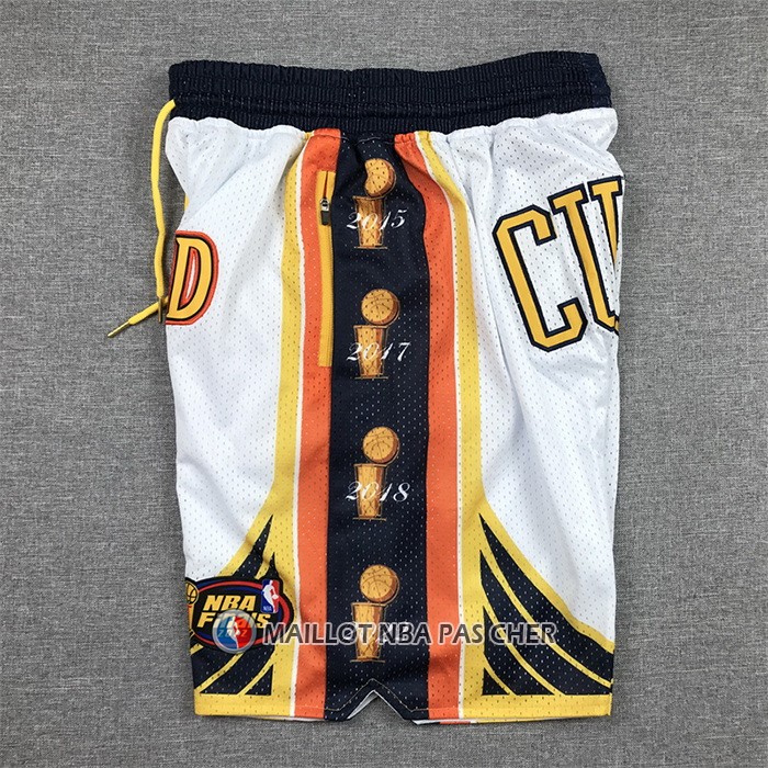 Short Golden State Warriors Stephen Curry 2022 NBA Finals Blanc